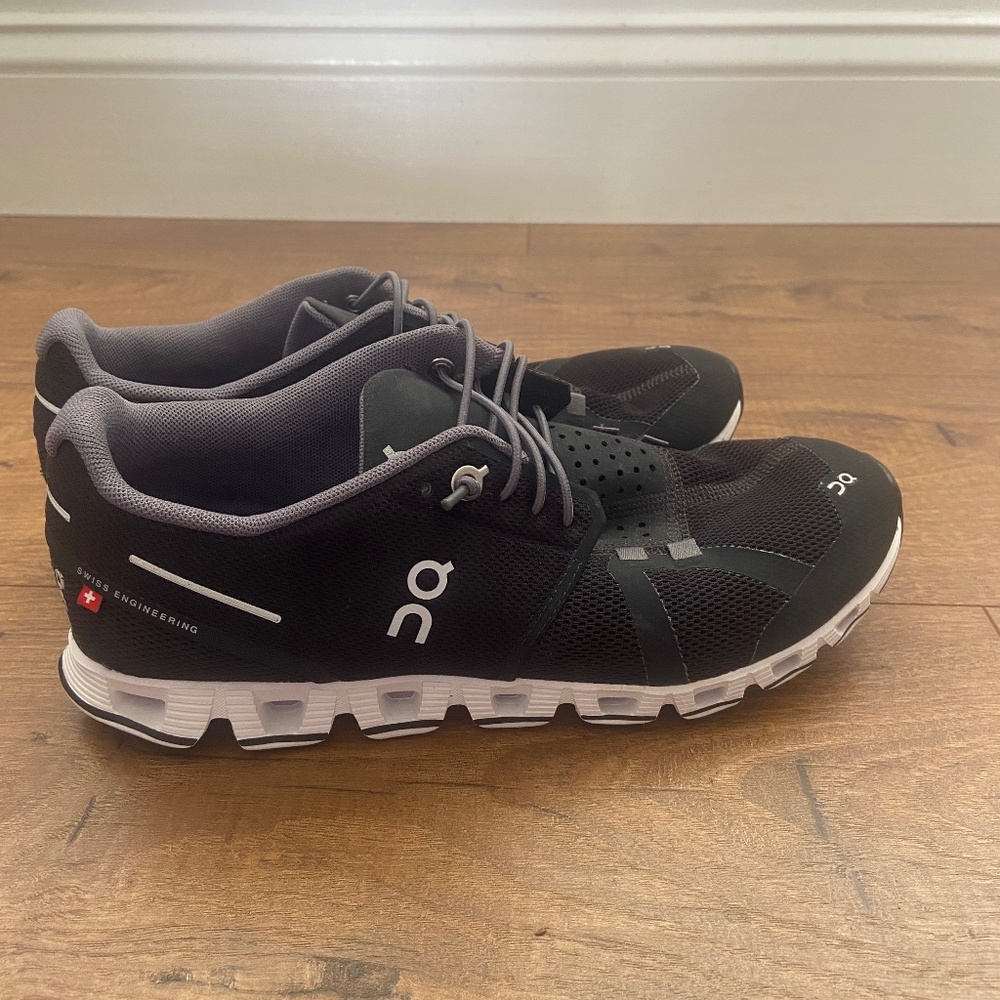 On Cloud Black White Running Shoe